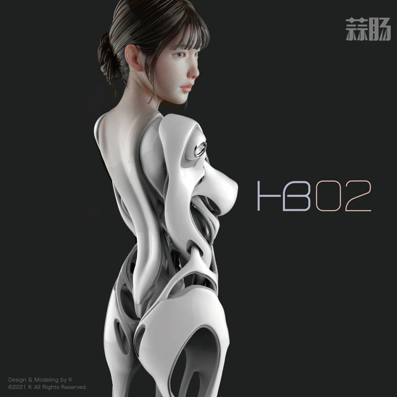 海洋堂推出3D打印GK模型Hollow Body第二彈Android HB02