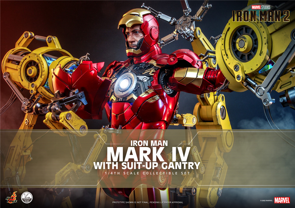HotToys 2022年首發《鋼鐵俠2》鋼鐵俠Mark 4連拆甲臺1:4比例珍藏套裝