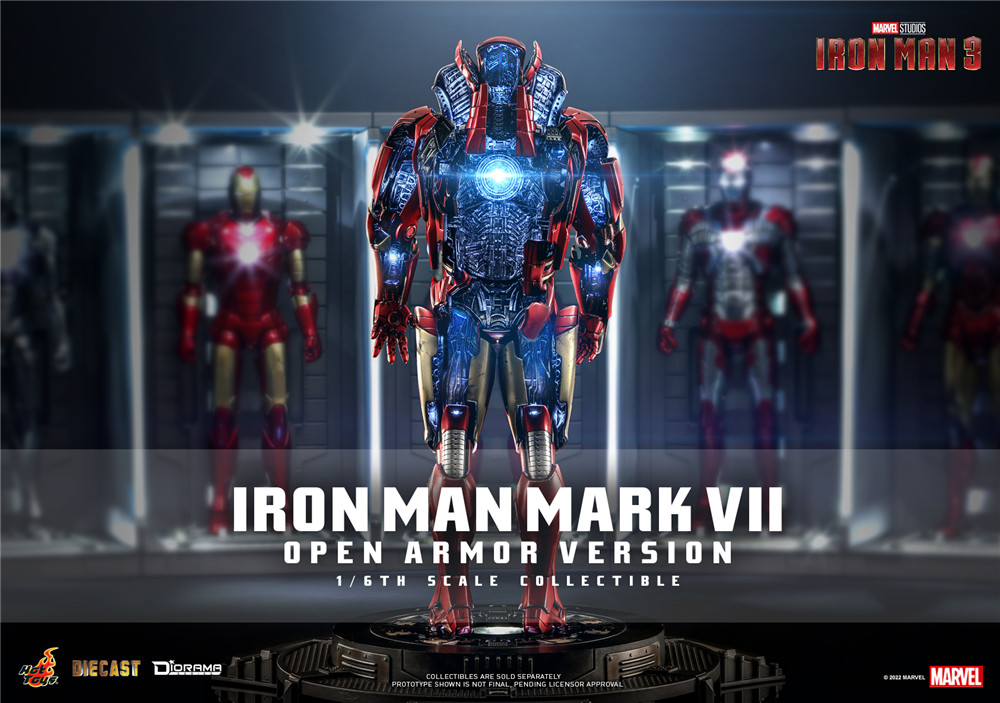Hot Toys?發布“Diorama Series”《鋼鐵俠3》鋼鐵俠 Mark 7 (開甲版) 1:6人偶